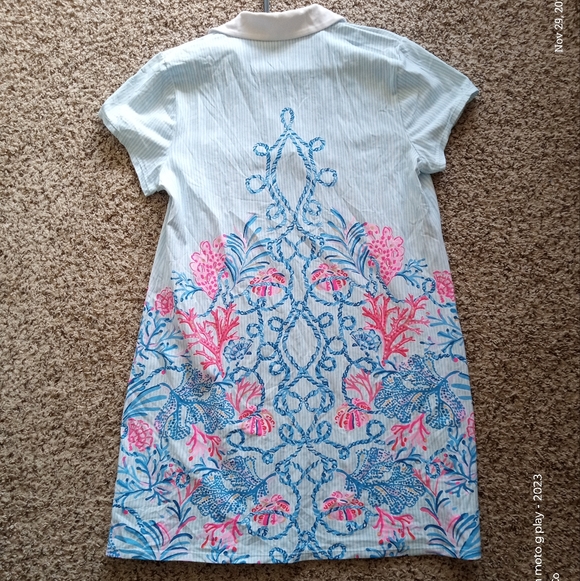 Lilly Pulitzer Luxletic Cayo Costa Upf 50+ Naut Today Midi Dress Blue Size XL - Picture 4 of 5
